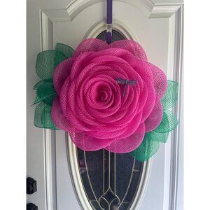 Hot Pink Rose Wreath